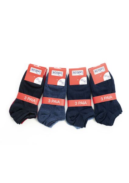 TRIPACK CALZA SNEAKER PARISCARPA BAMBINO SCOPRI PIPE PIBE 130476