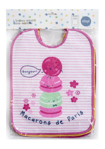 SET 6  BAVETTE ASILO PLASTIFICATA ELLEPI AD9629 115901