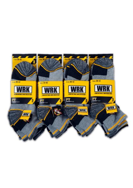 TRIPACK CALZA QUARTER WORK WORKERS SOCKS WRK04 QUARTER 174008