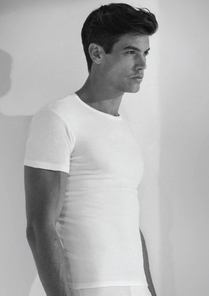 MAGLIA MANICA CORTA GIROCOLLO UOMO FILO DI SCOZIA ENRICO COVERI ET1130 133629