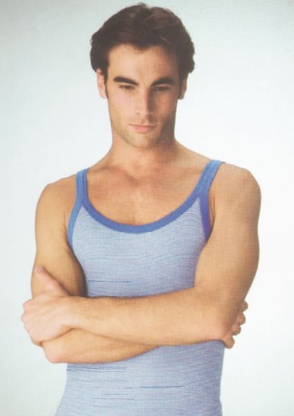 CANOTTA SPALLA LARGA BORDO IN TINTA UOMO HENRI 38 (3-7) 40168